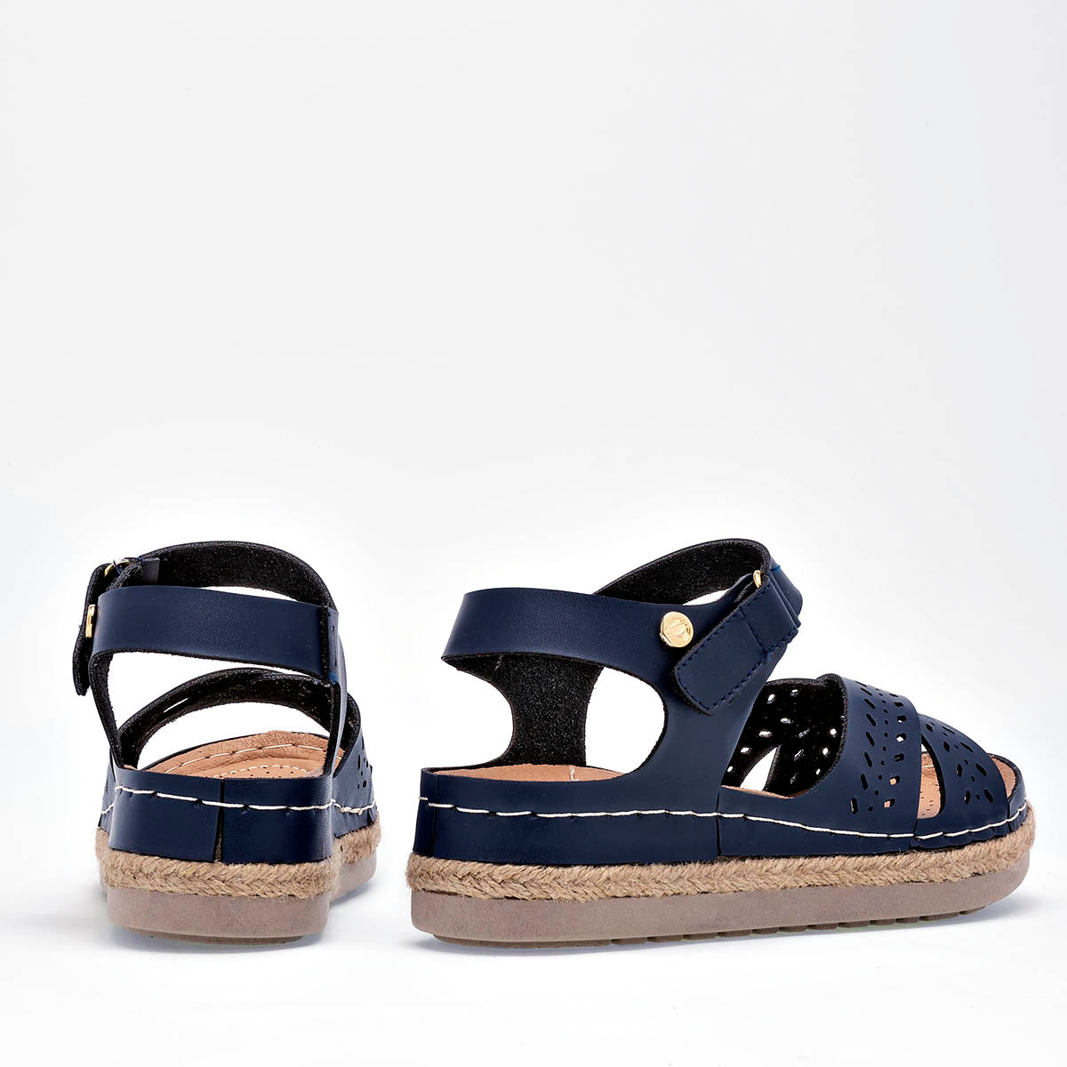 Sandalias confort para mujer marca Flexmas Azul marino cod. 125168