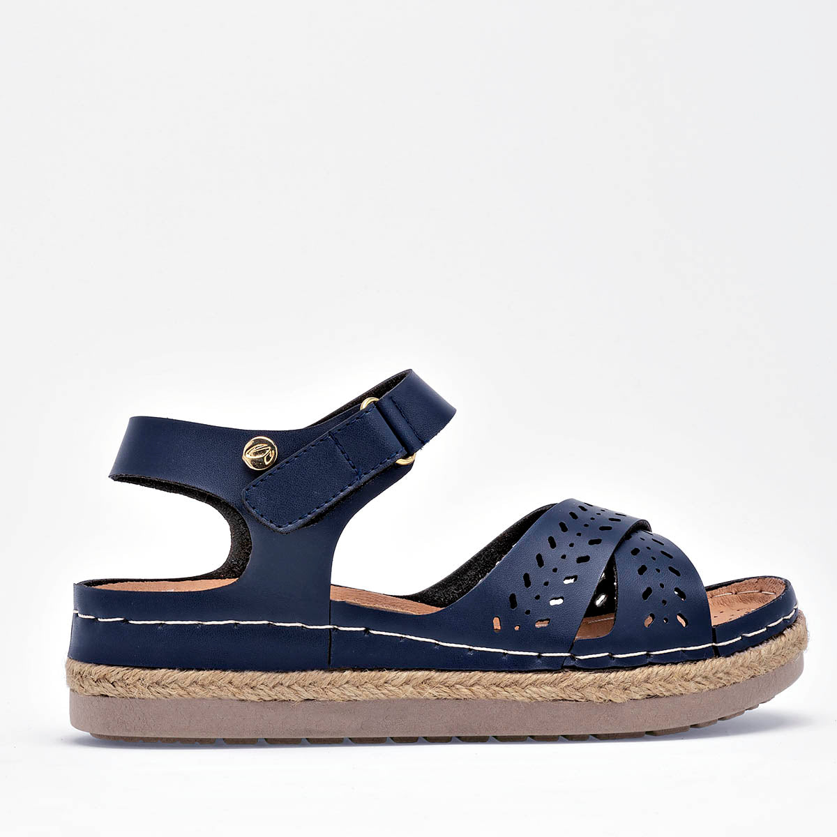 Sandalias confort para mujer marca Flexmas Azul marino cod. 125168