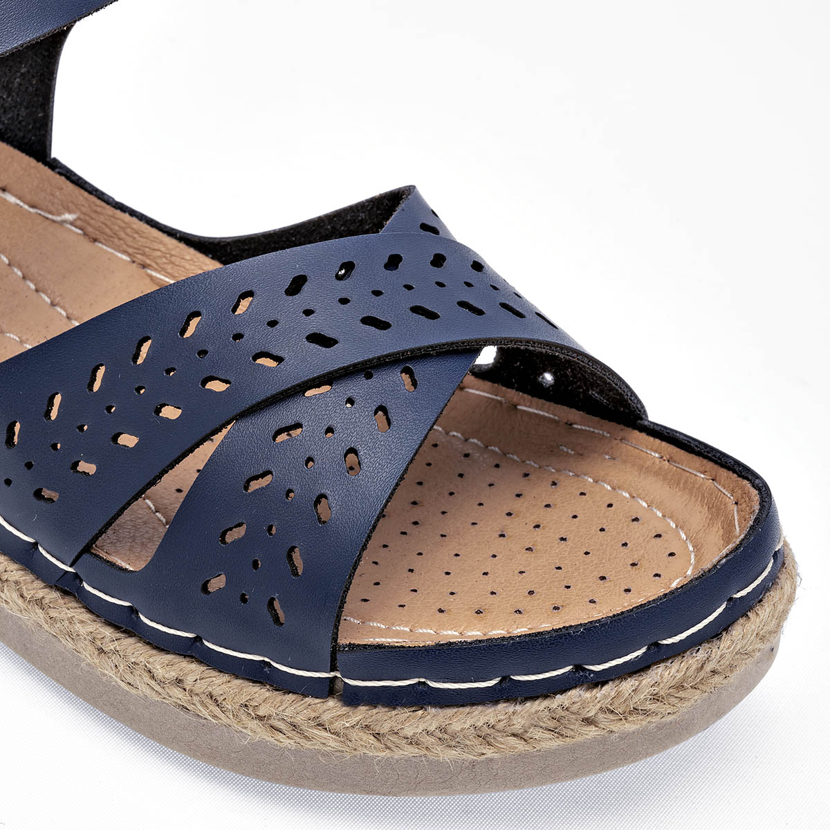 Sandalias confort para mujer marca Flexmas Azul marino cod. 125168