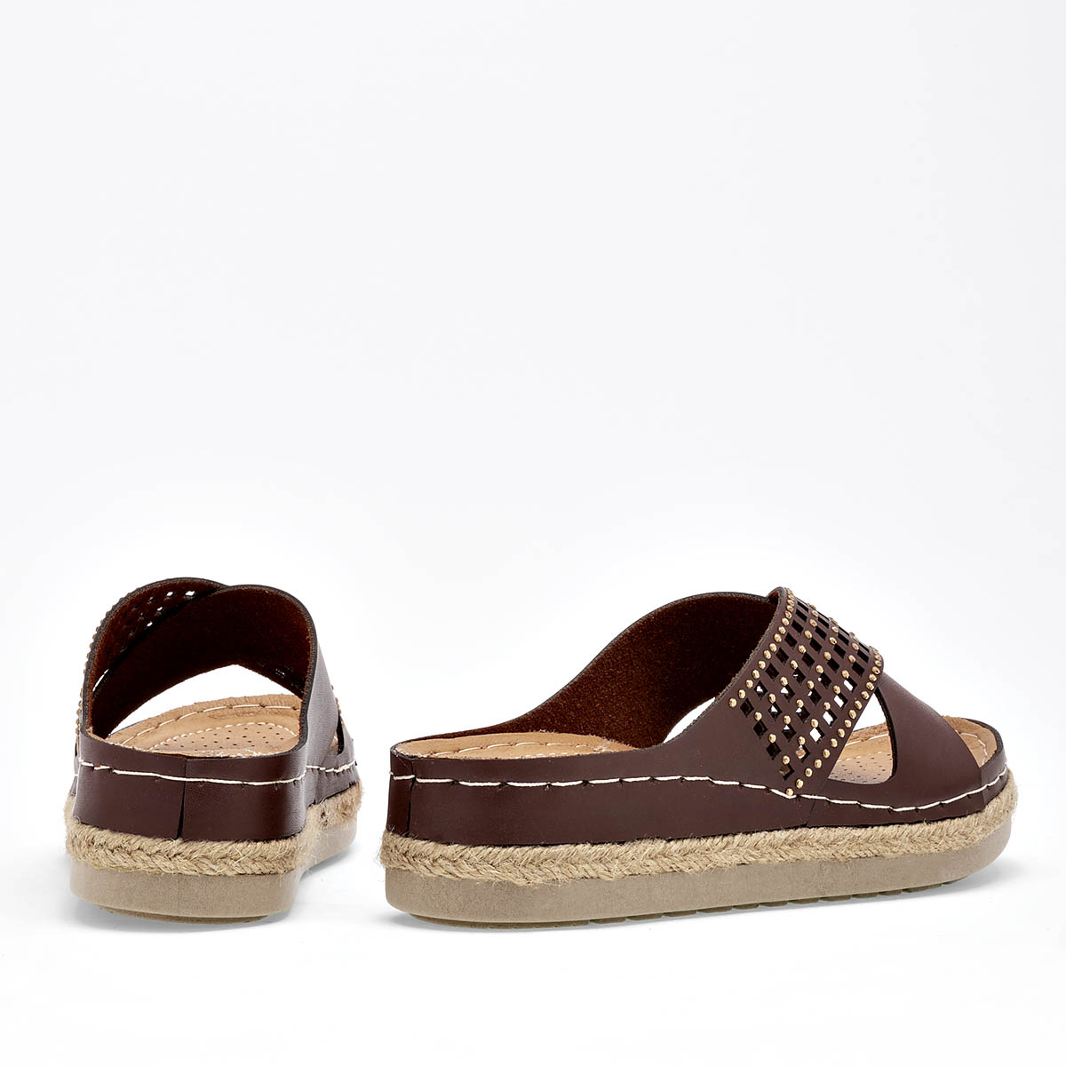 Sandalias confort para mujer marca Flexmas Café cod. 125170