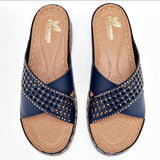 Sandalias confort para mujer marca Flexmas Azul marino cod. 125171