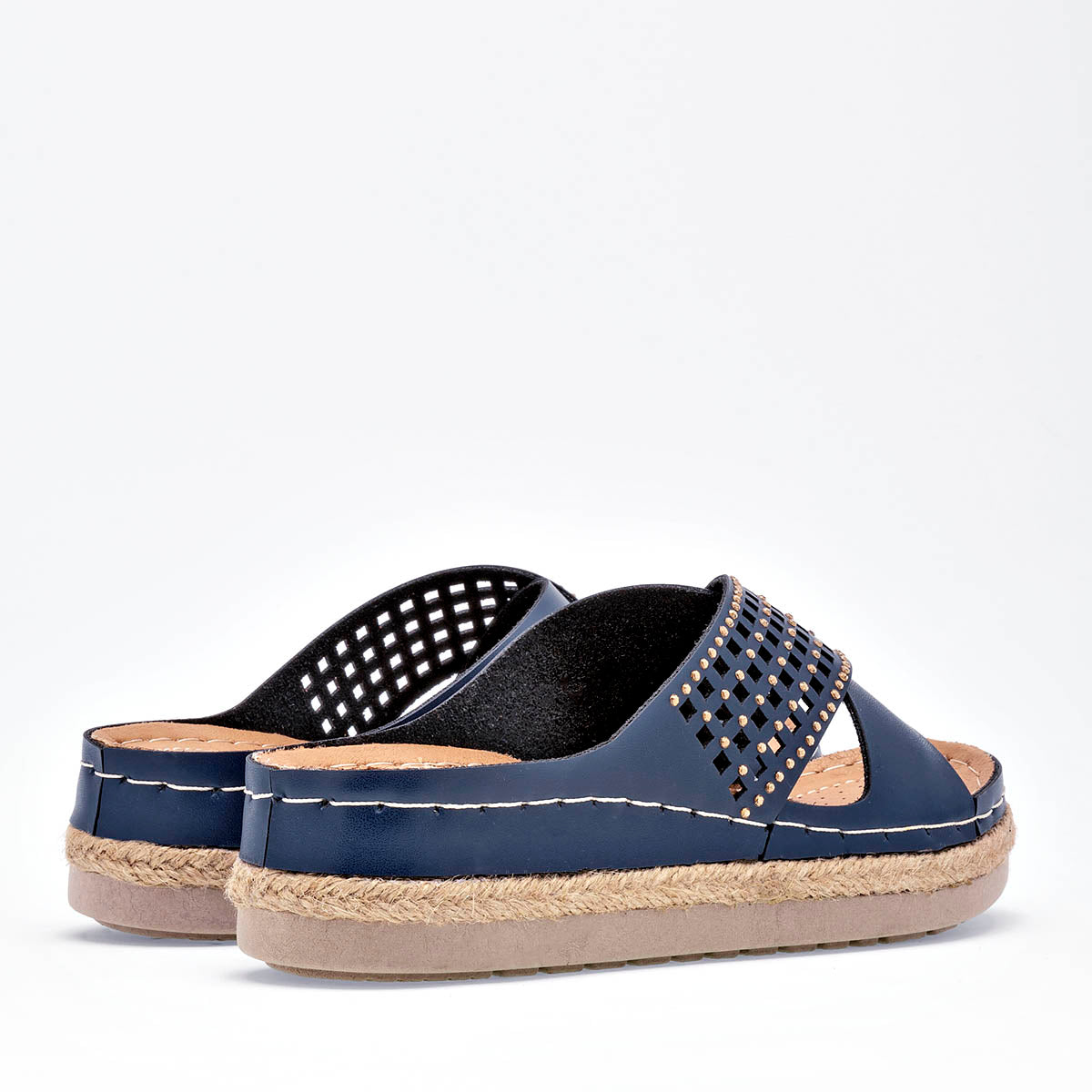 Sandalias confort para mujer marca Flexmas Azul marino cod. 125171