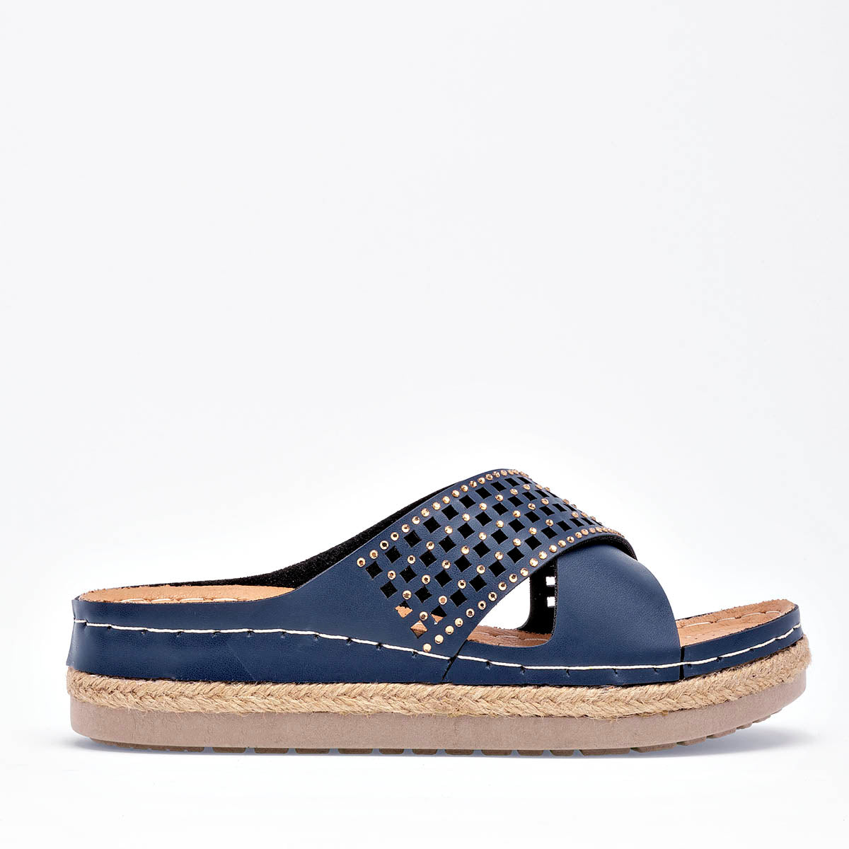 Sandalias confort para mujer marca Flexmas Azul marino cod. 125171