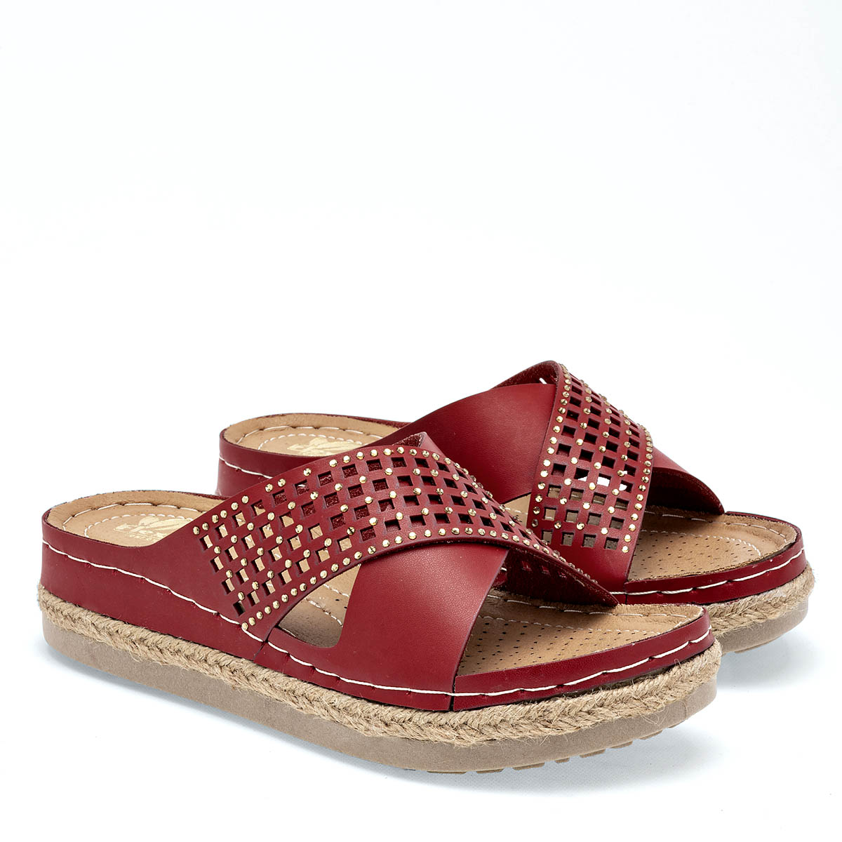 Sandalias confort para mujer marca Flexmas Rojo cod. 125172