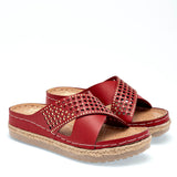 Sandalias confort para mujer marca Flexmas Rojo cod. 125172