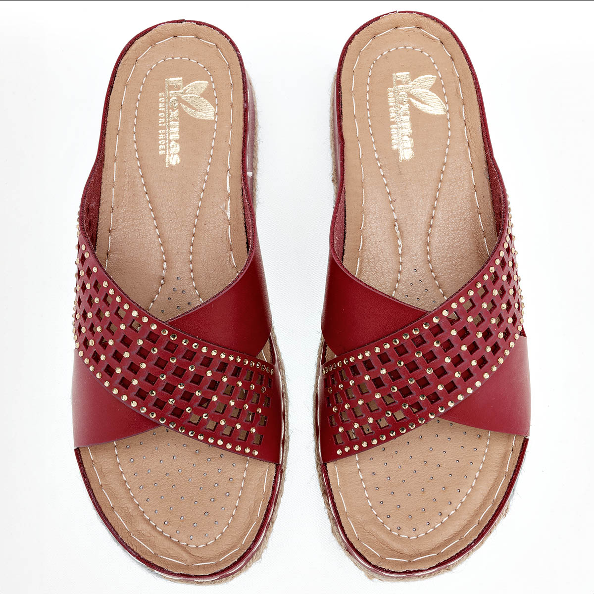 Sandalias confort para mujer marca Flexmas Rojo cod. 125172