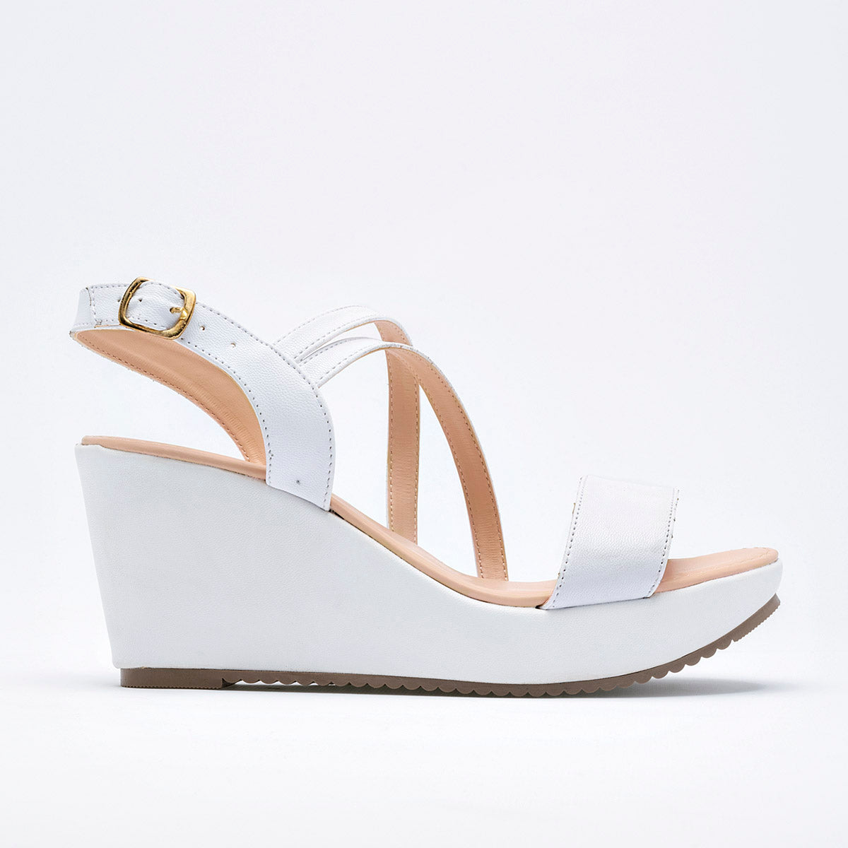 Sandalia plataforma para mujer marca Fratta Blanco cod. 125173