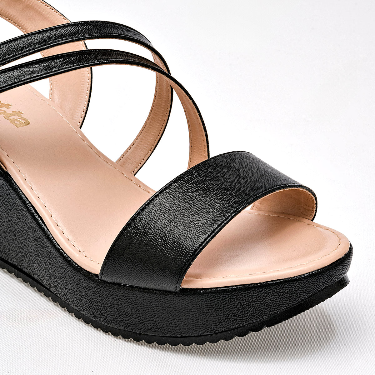 Sandalia plataforma para mujer marca Fratta Negro cod. 125174