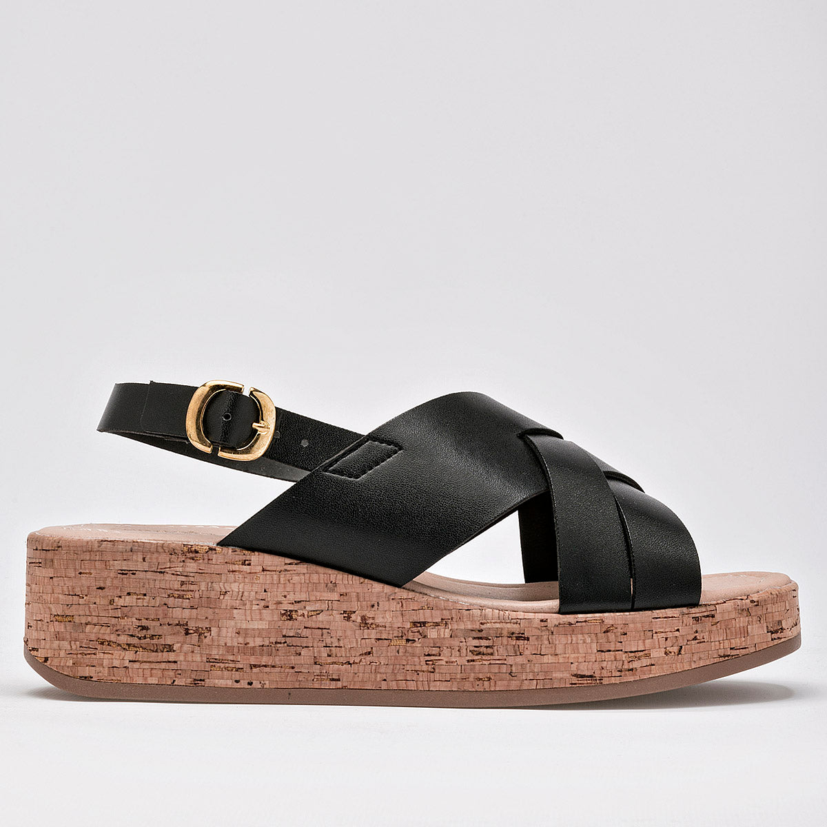 Sandalia plataforma para mujer marca Green Love Negro cod. 125211