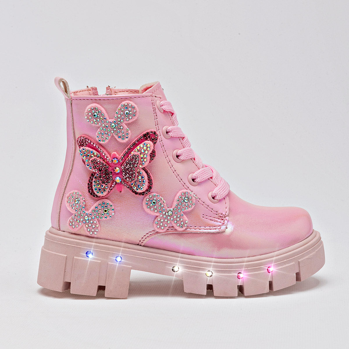 Pakar.com | Tienda online - Bota cintas luces para Niña marca Ks Rosa cod. 125296