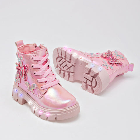 Bota con luces Ks para niña preescolar