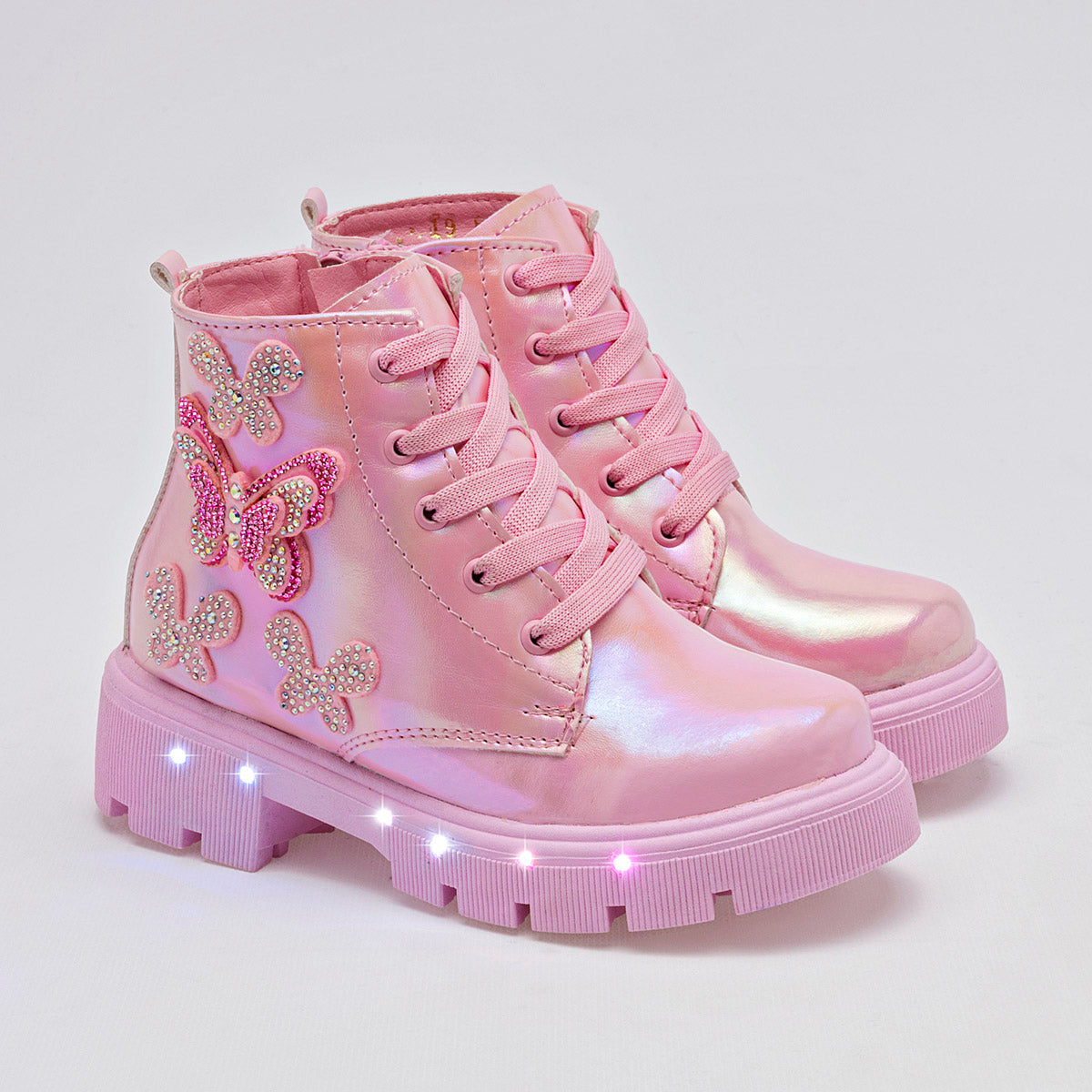 Pakar.com | Tienda online - Bota cintas luces para Niña marca Ks Rosa cod. 125296