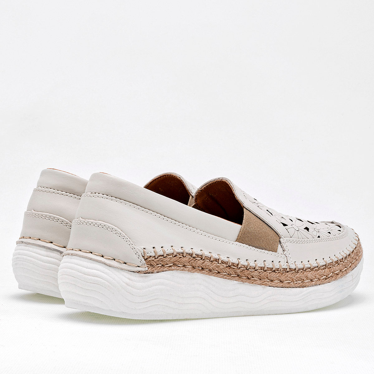 Mocasín casual para mujer marca Lobo Solo Beige cod. 125381