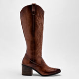 Bota vaquera western para mujer marca Mimar Café cod. 125428