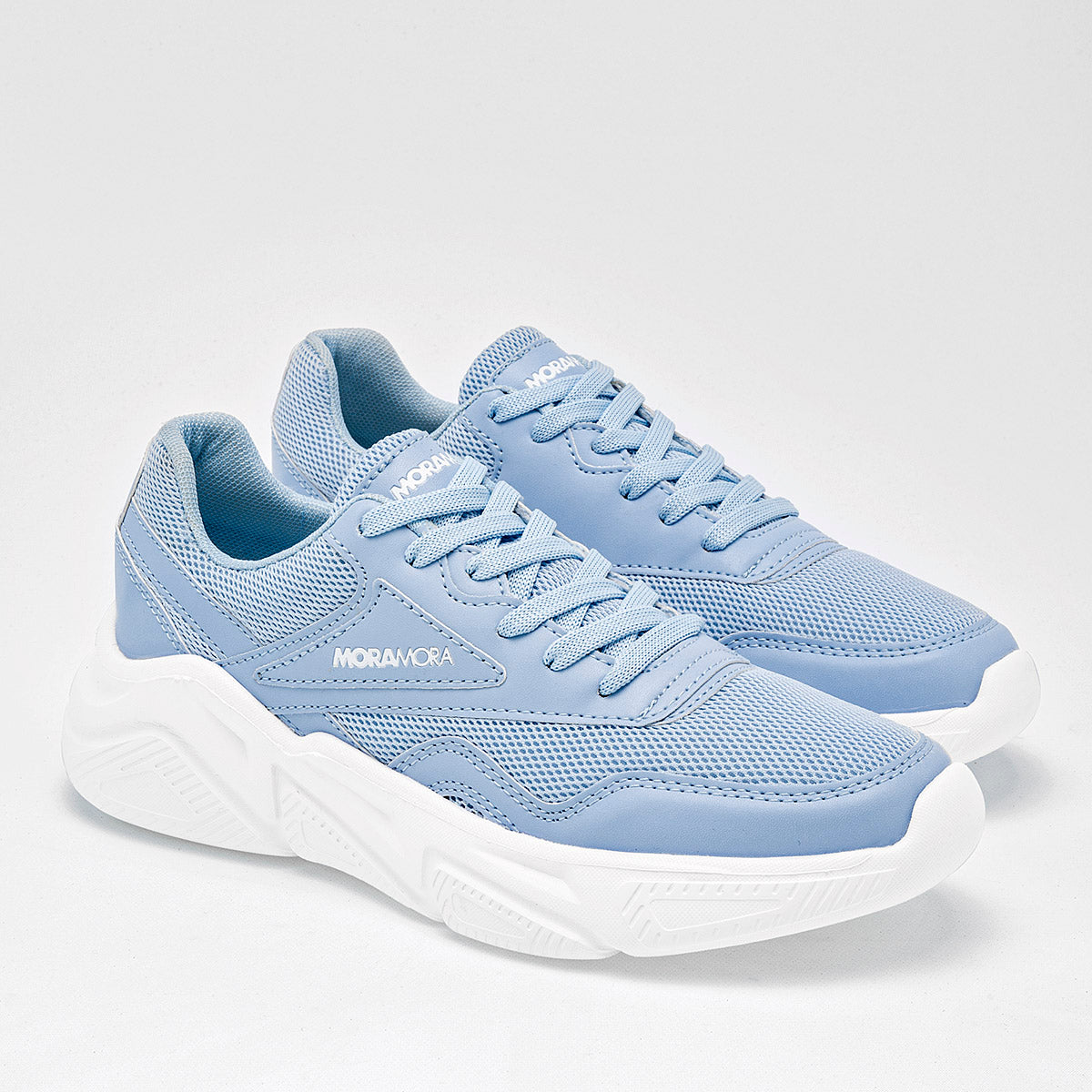 Tenis sport cómodo ligero para mujer marca Moramora Azul cod. 125516