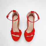 Sandalia Plataforma yute para mujer marca Nava & Co Rojo cod. 125565