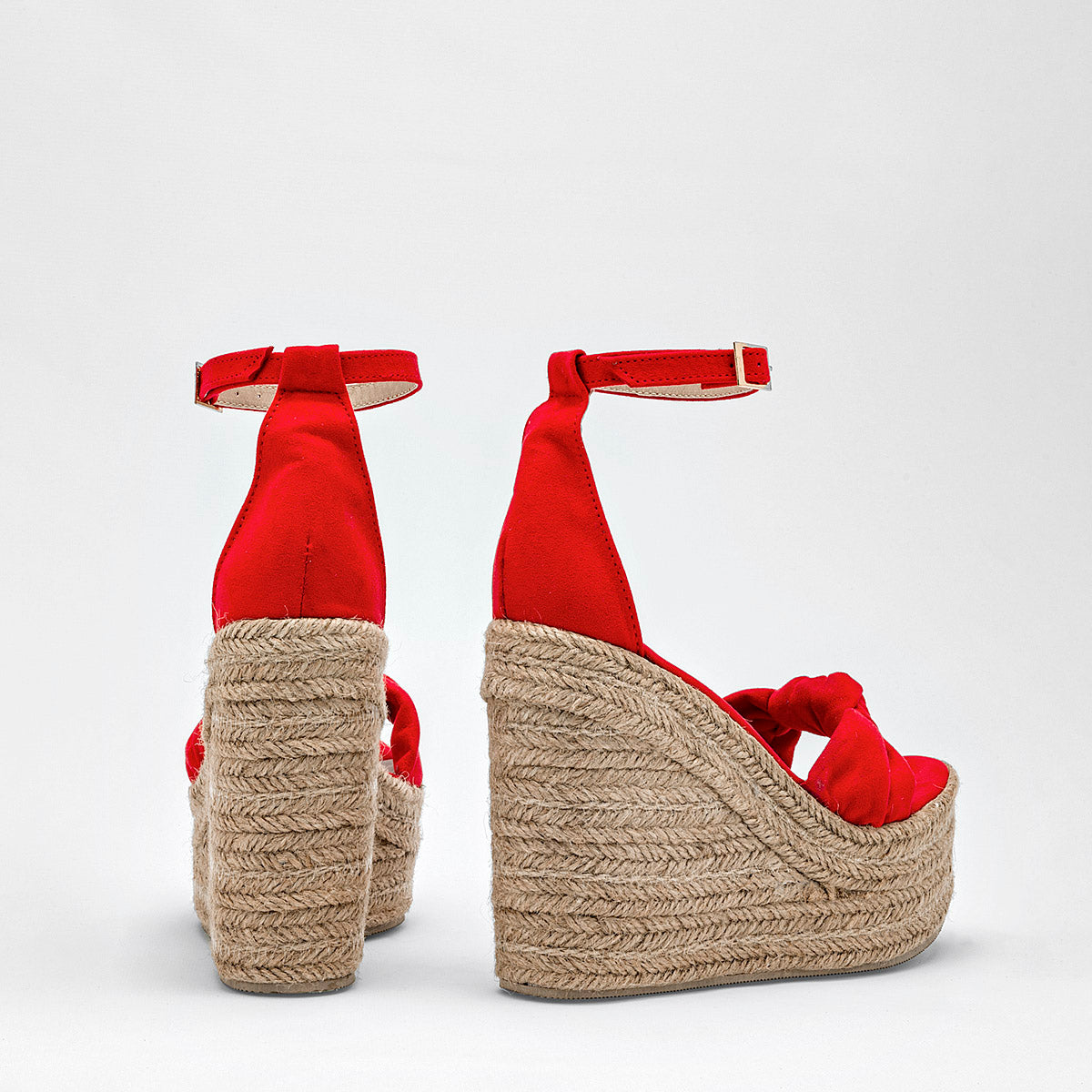 Sandalia Plataforma yute para mujer marca Nava & Co Rojo cod. 125565