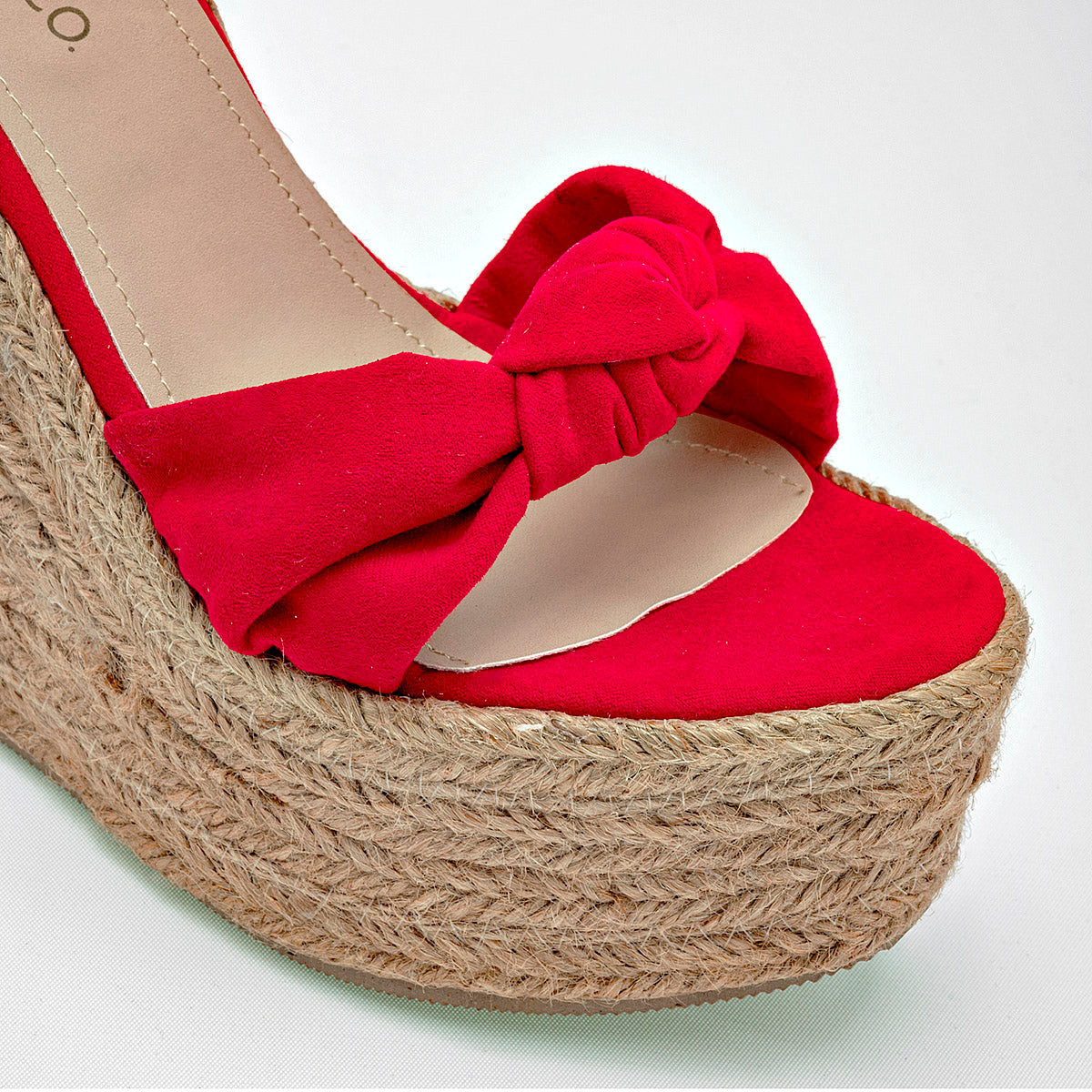 Sandalia Plataforma yute para mujer marca Nava & Co Rojo cod. 125565