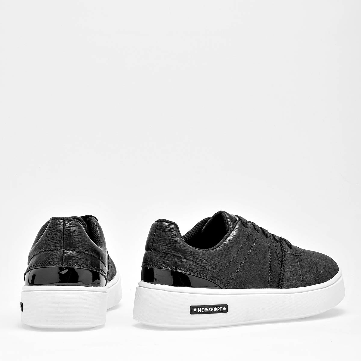 Tenis sneakers comodo casual para mujer marca Neosport Negro cod. 125584