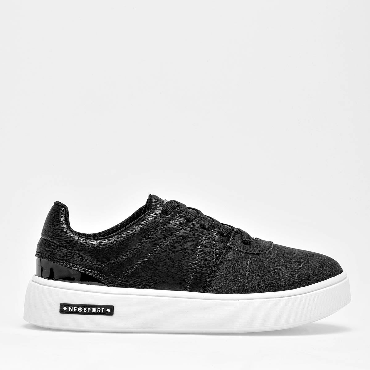 Tenis sneakers comodo casual para mujer marca Neosport Negro cod. 125584