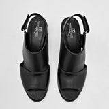 Zapatilla abierta para mujer marca Principessa Negro cod. 125685