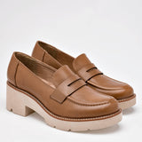 Mocasin chunky para mujer marca Seducta Café cod. 125716