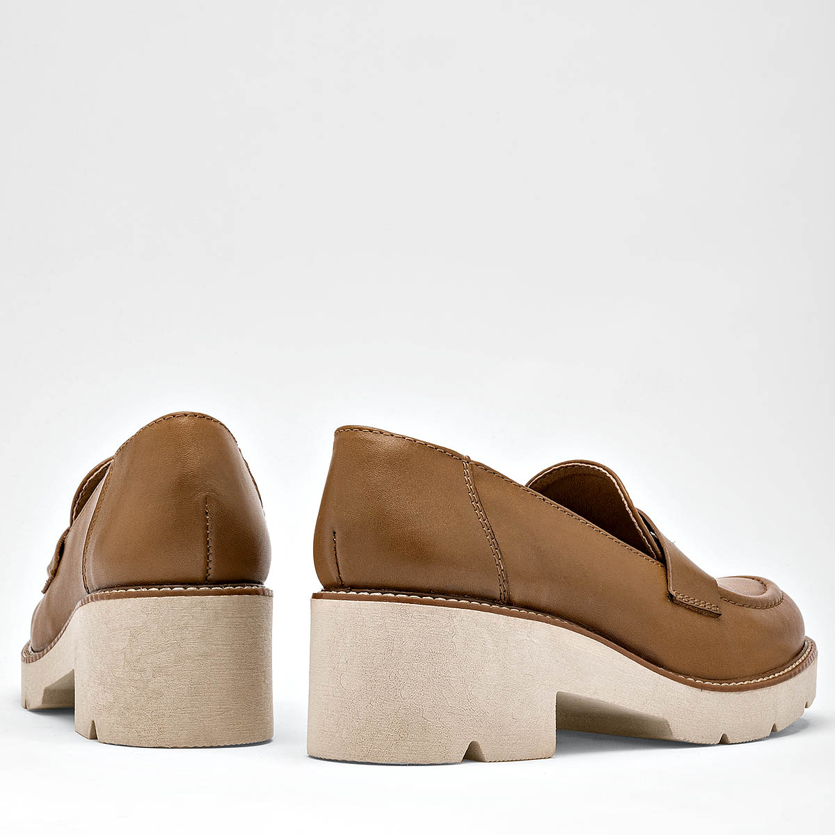 Mocasin chunky para mujer marca Seducta Café cod. 125716