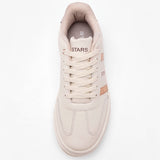 Tenis sneakers comodo casual para mujer marca Stars Of The World Marfil cod. 125770