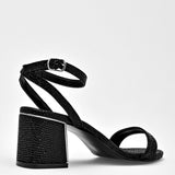 Zapatilla abierta para mujer marca Victor Aldana Negro cod. 125914