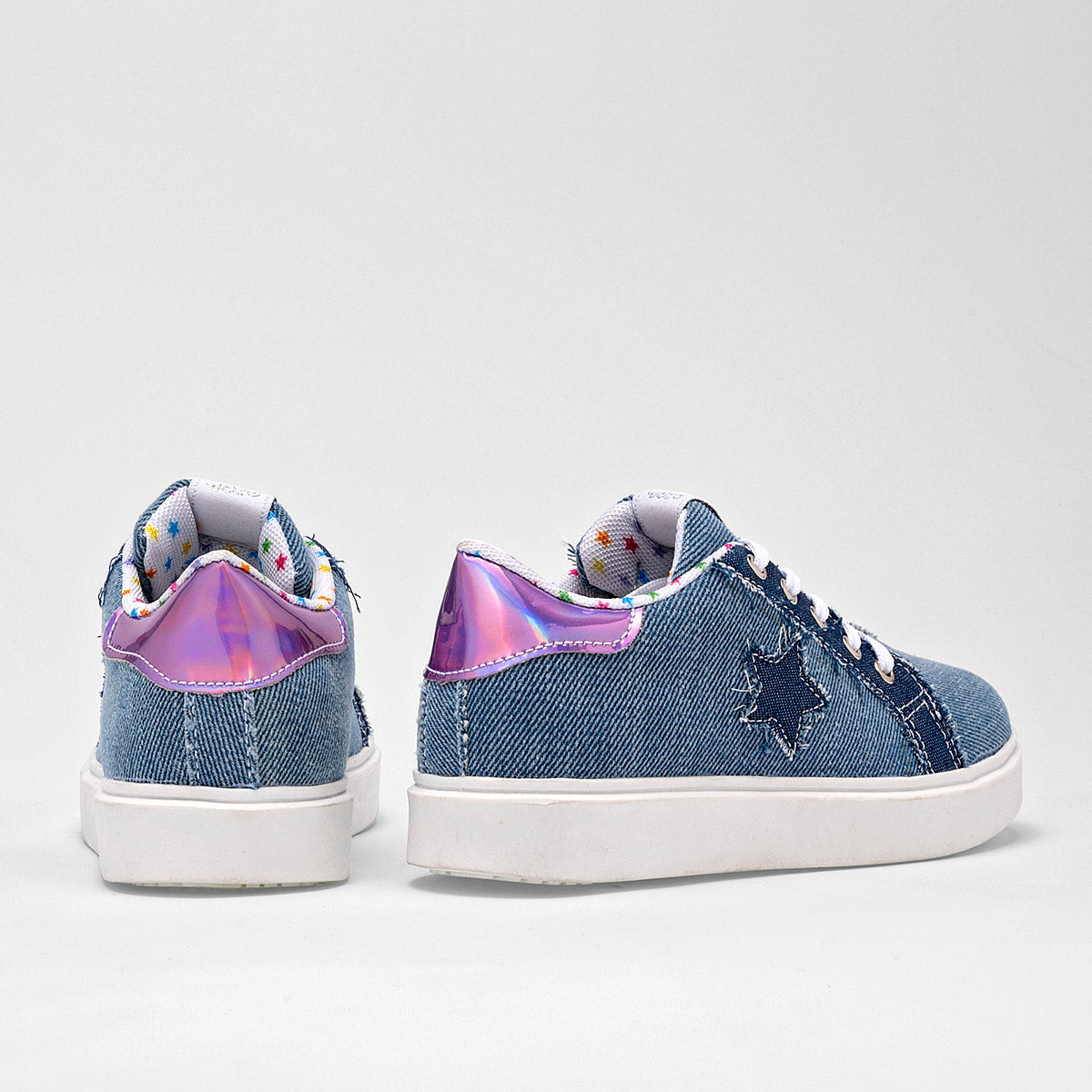 Tenis sneakers comodo casual para niña marca Gösh Azul cod. 126069