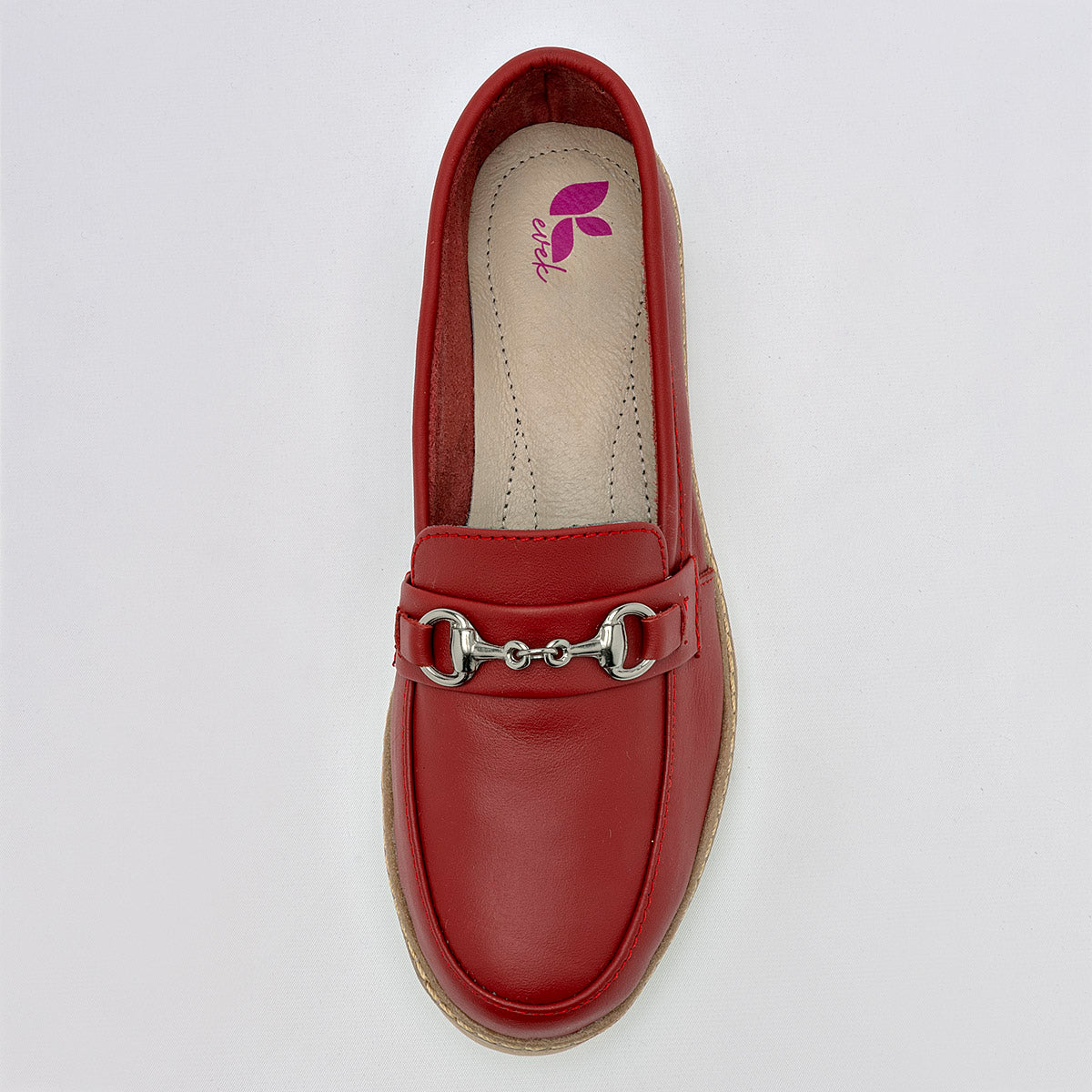 Mocasin Plataforma para mujer marca Kevek Rojo cod. 126077