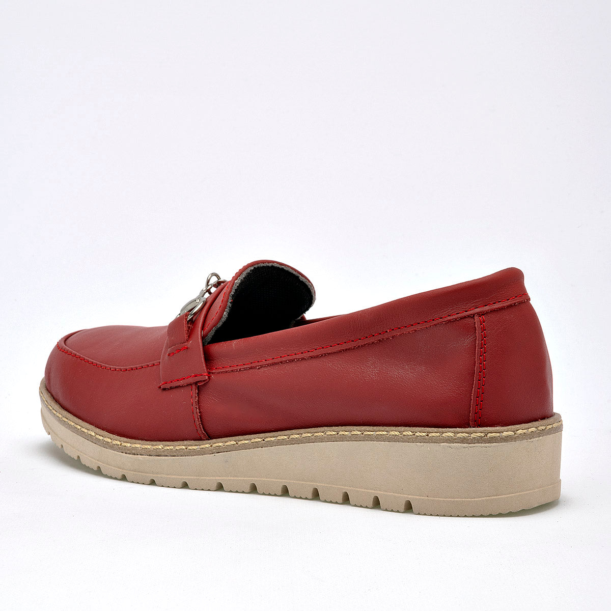 Mocasin Plataforma para mujer marca Kevek Rojo cod. 126077