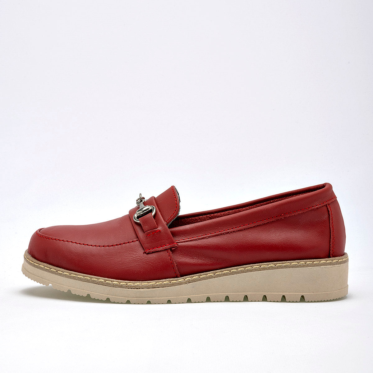 Mocasin Plataforma para mujer marca Kevek Rojo cod. 126077