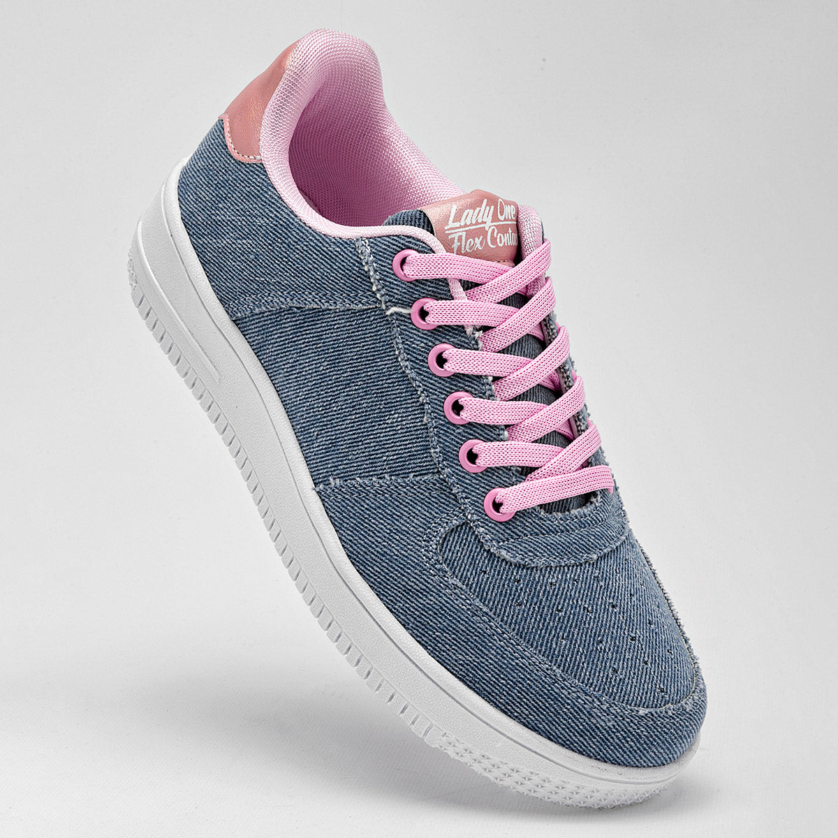 Pakar.com  | 🎄 Regalos de navidad y fin de año | Tenis sneakers comodo casual para mujer marca Lady One Azul cod. 126078