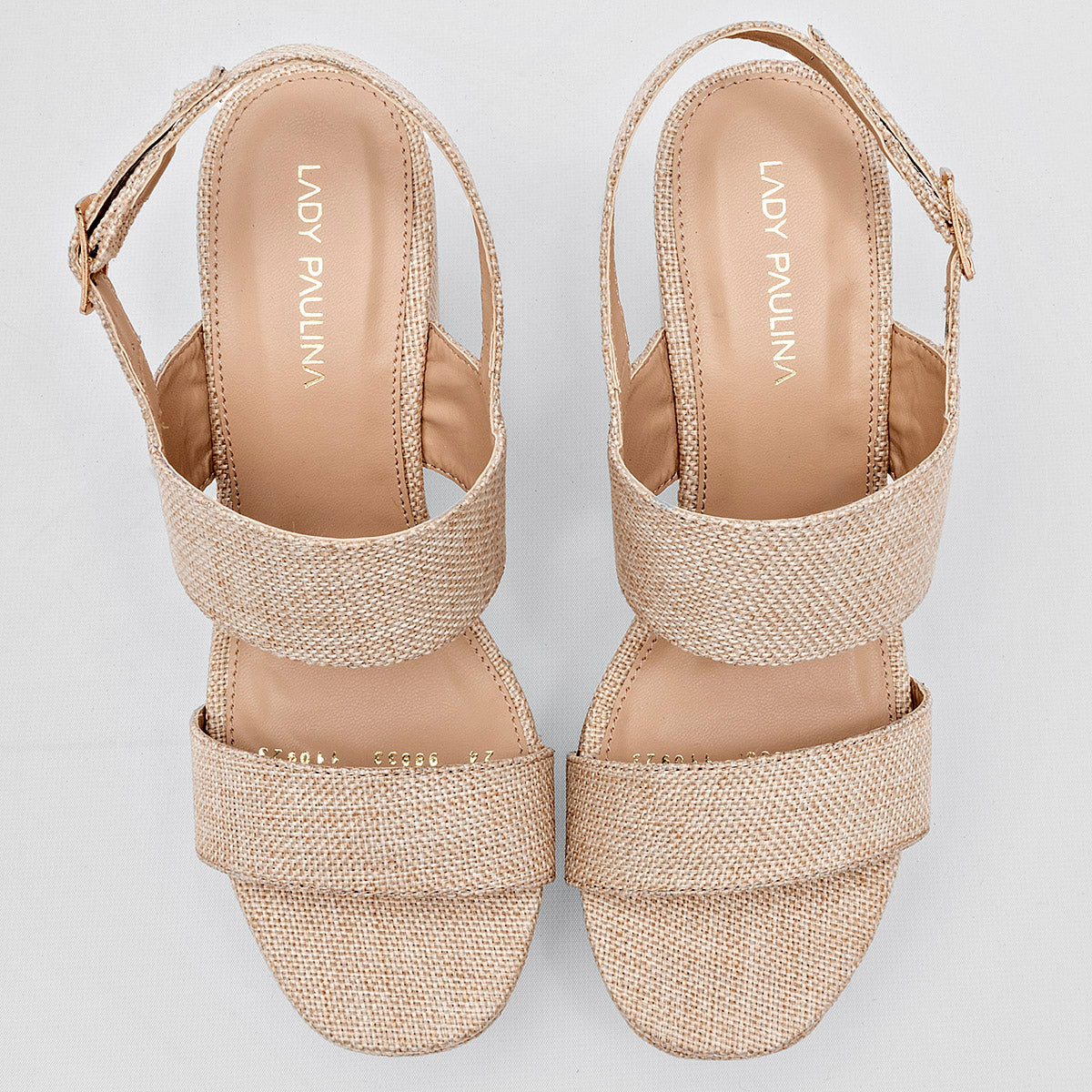 Sandalia plataforma para mujer marca Lady Paulina Beige cod. 126084