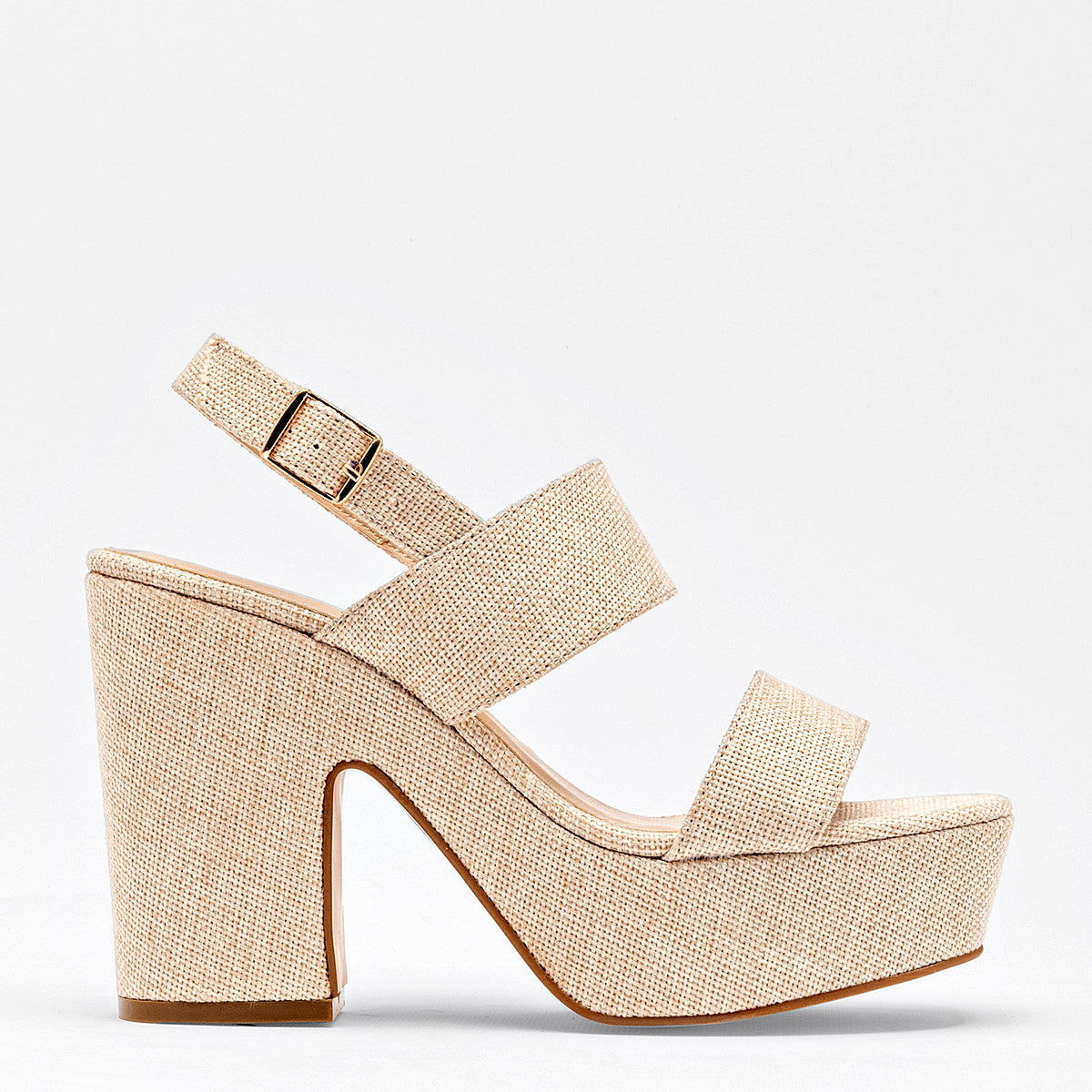 Sandalia plataforma para mujer marca Lady Paulina Beige cod. 126084