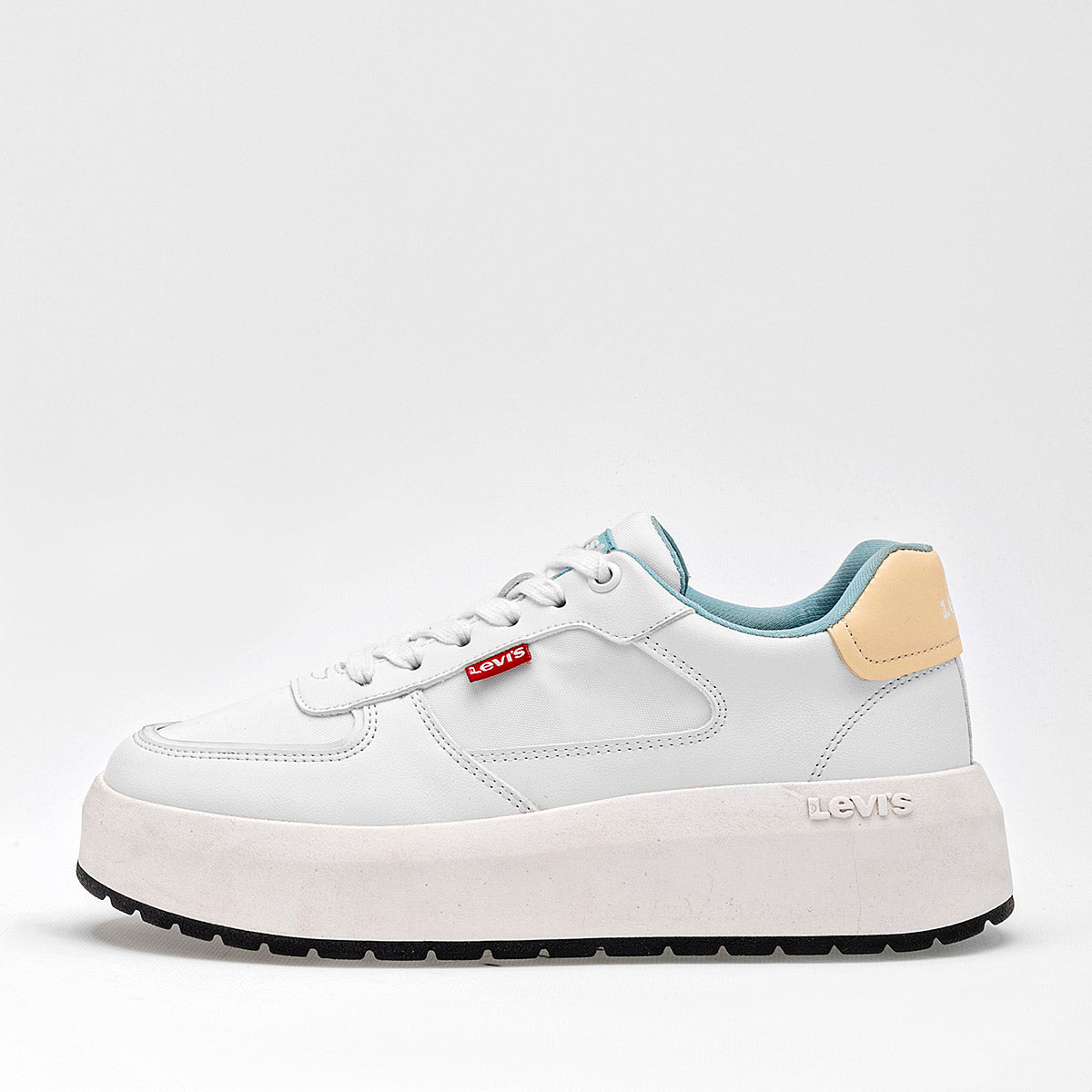 Tenis escolar para joven marca Levi's Blanco cod. 126086