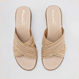 Sandalia Cuña Confort para mujer marca Paulie Beige cod. 126122