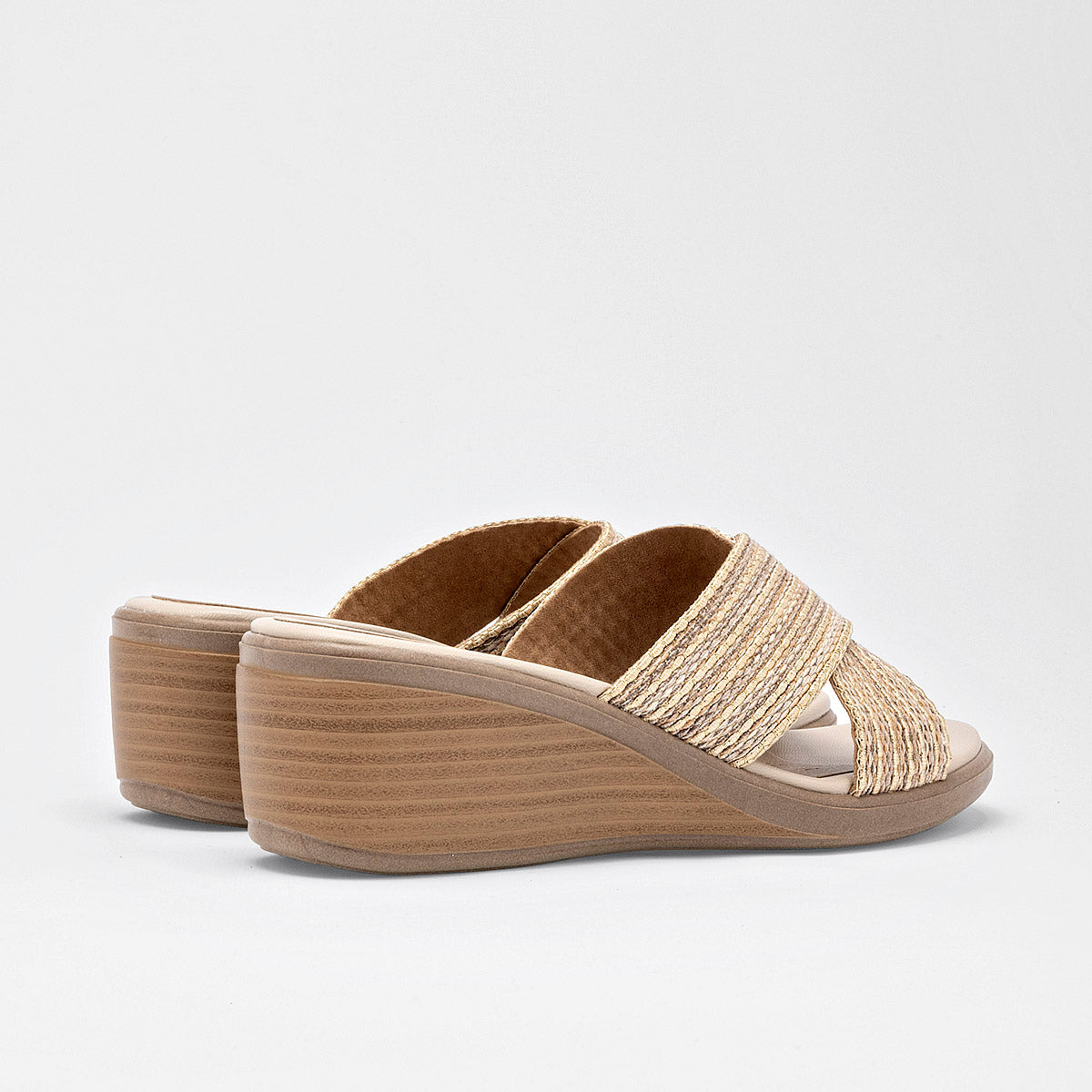 Sandalia Cuña Confort para mujer marca Paulie Beige cod. 126122