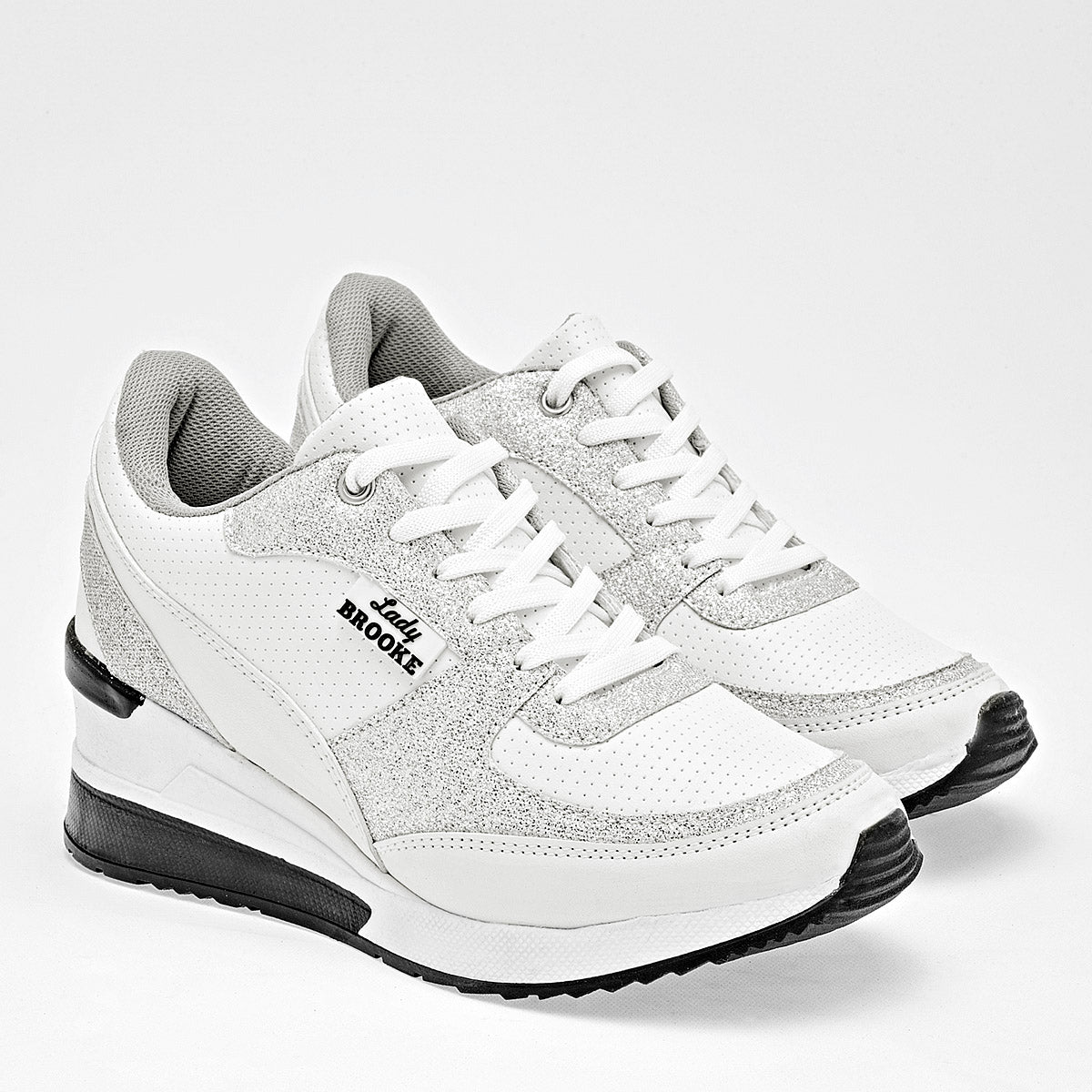 Tenis sneakers cuña para mujer marca Sugo Blanco cod. 126143