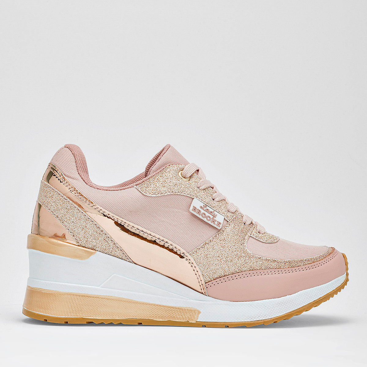 Tenis sneakers cuña para mujer marca Sugo Nude cod. 126144