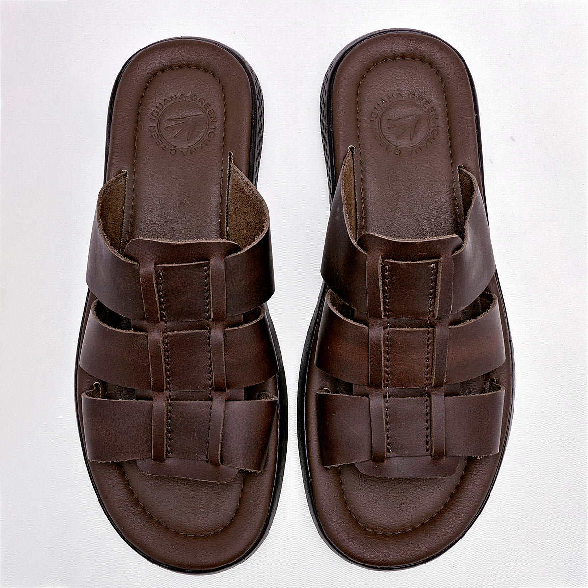 Sandalia slide para hombre marca Iguana Café cod. 126314