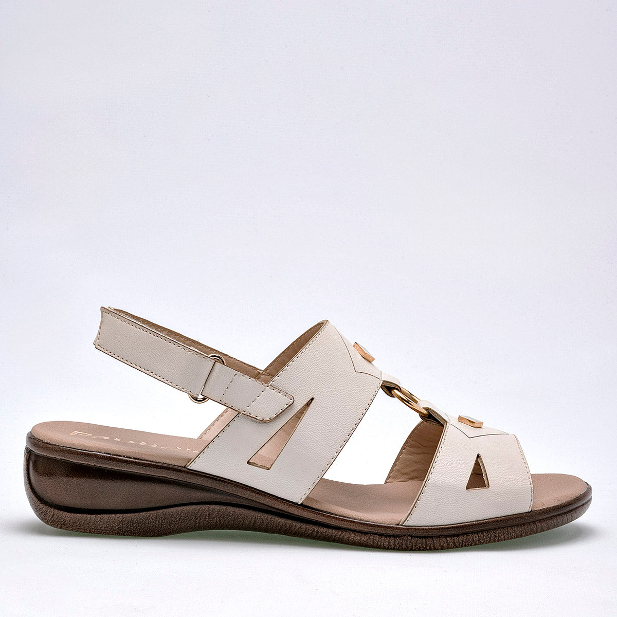 Sandalia Cuña Confort para mujer marca Paulie Beige cod. 126481