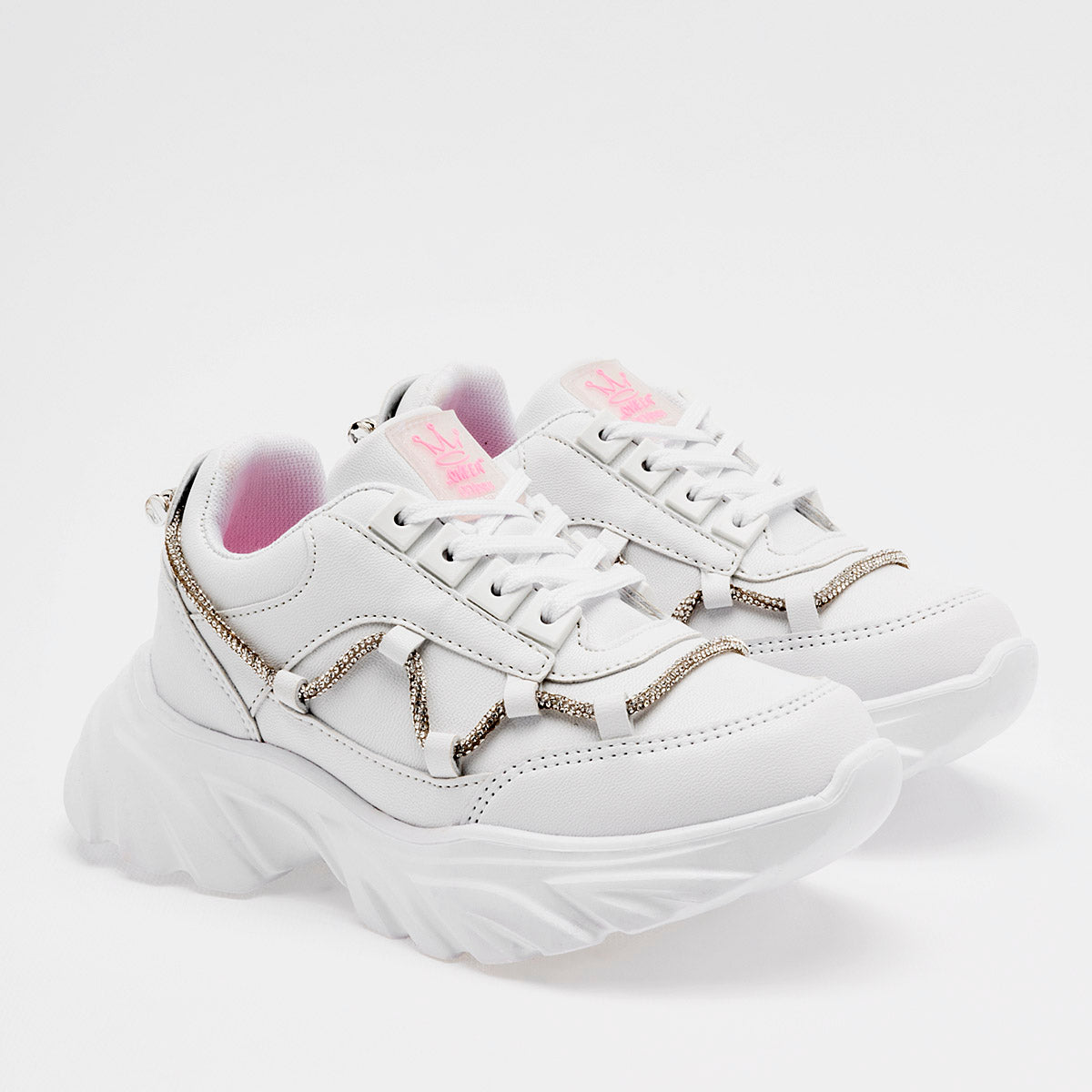 Tenis urbano suela chunky para niña marca Miss Pink Blanco cod. 126954