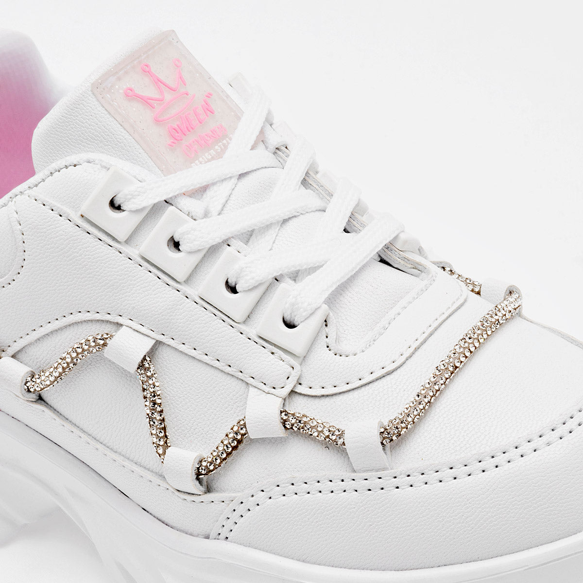 Tenis urbano suela chunky para niña marca Miss Pink Blanco cod. 126954