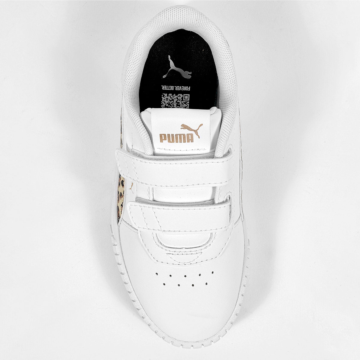 Tenis Carina 2.0 Animal Update V PS para niña marca Puma Blanco
