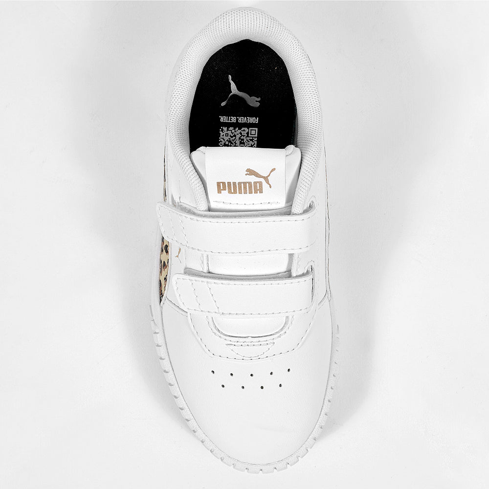 Tenis Carina 2.0 Animal Update V PS para niña marca Puma Blanco