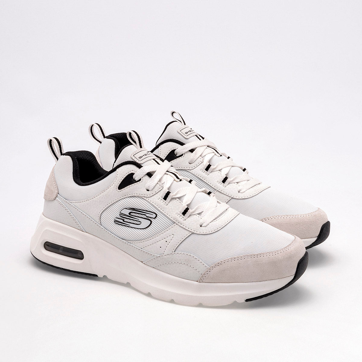 Tenis escolar para joven Skech-Air Court marca Skechers Blanco cod. 127359