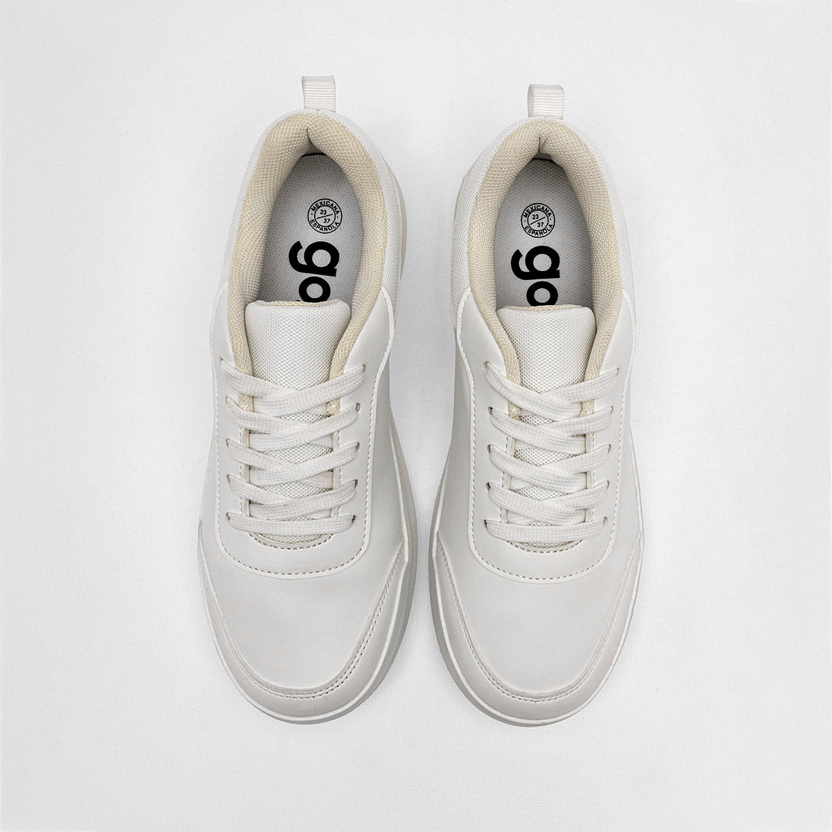 Tenis escolar para joven marca Georgie Boy Blanco cod. 128309