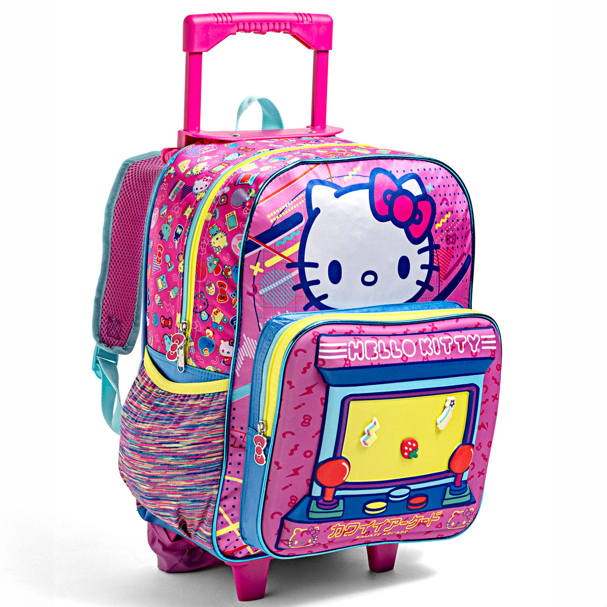 Pakar.com  | 🎄 Regalos de navidad y fin de año | Mochila escolar con llantas Hello Kitty para niña marca Ruz Multicolor cod. 128373